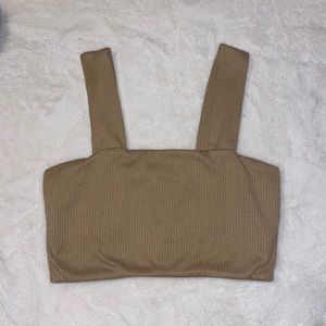Shein tan crop top